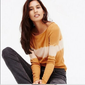 Free people tie die waffle knit top